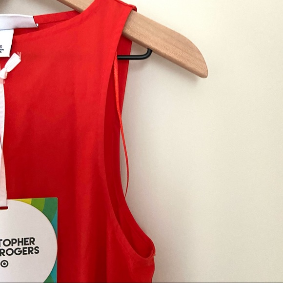 XXS Christopher John Rogers Ruffle Shift Dress - Picture 8 of 10